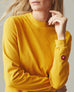 Women's Vintage Crew Long Sleeve Tee - Washed Golden Yellow